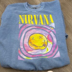 Nirvana Blue Graphic Sweatshirt